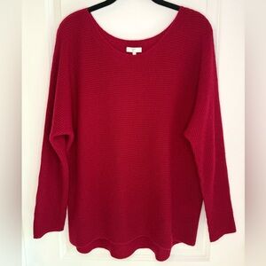 Joie Cashmere Round-Neck Knit Sweater Red Size M